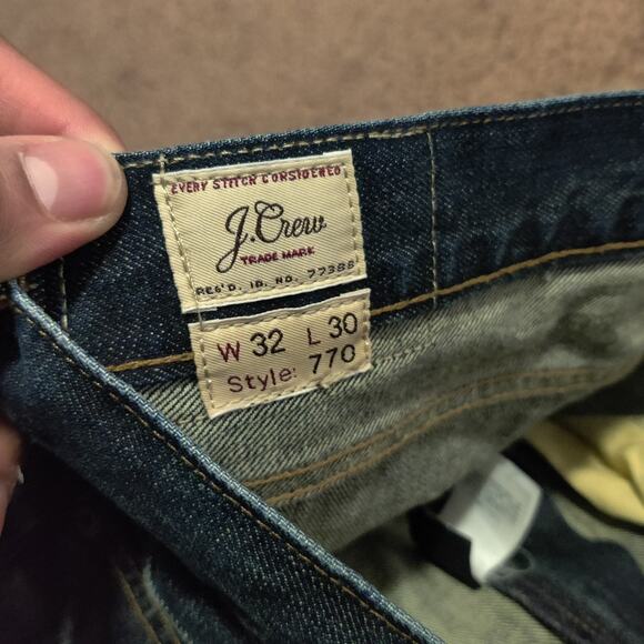 J Crew Mens 770 Straight Kaihara Japanese Denim Blue Jeans Size 32 x 30 - Picture 3 of 10